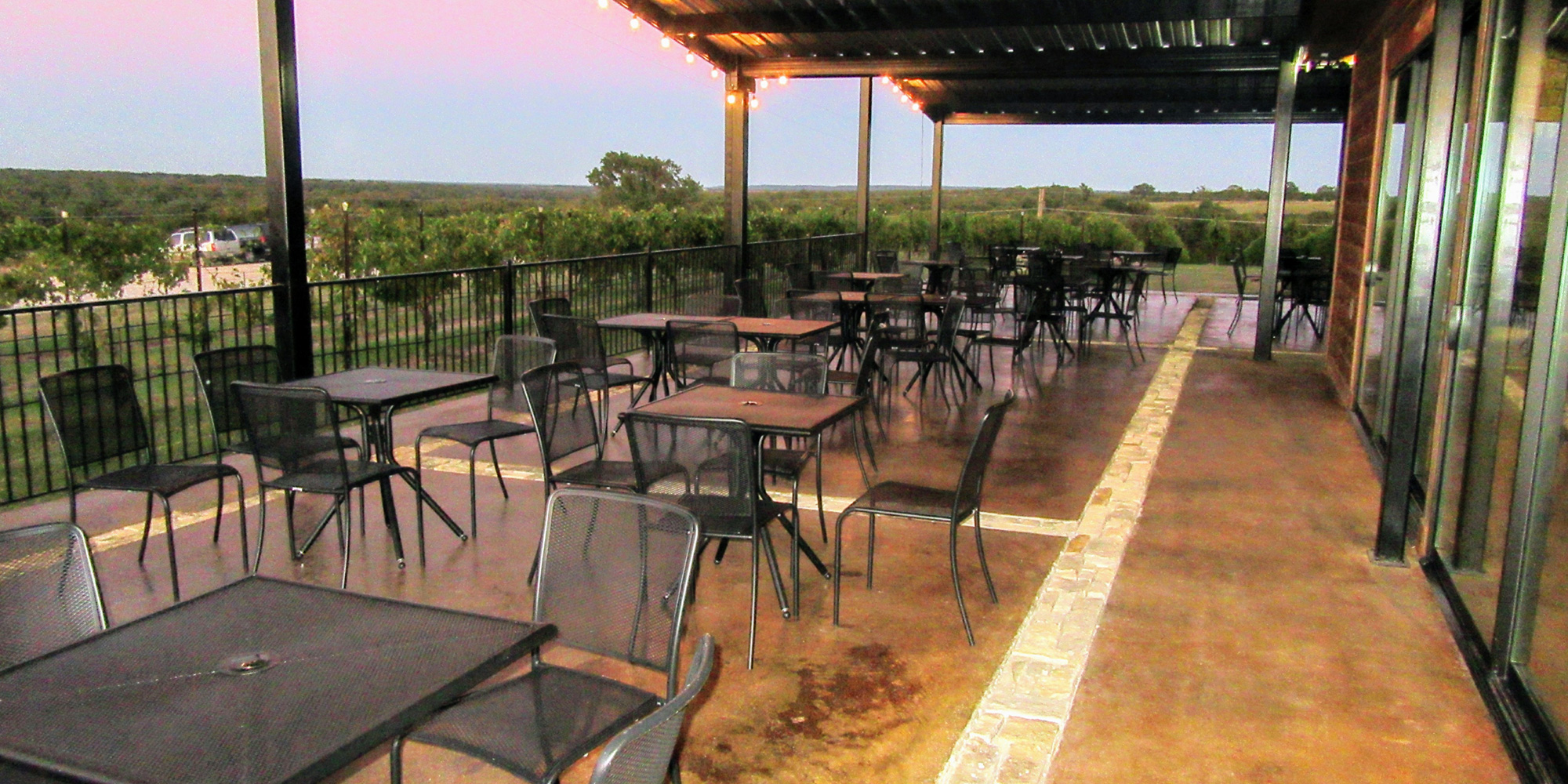 View from Outdoor Seating Area over Vineyards