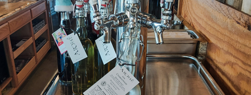 growler filled with chardonnay